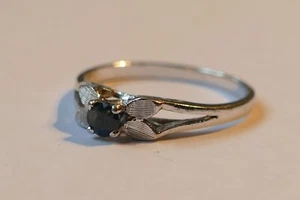Anillo piedra pulida azul plata 925 vintage alrededor de 1980 anillo plata - Imagen 1 de 5