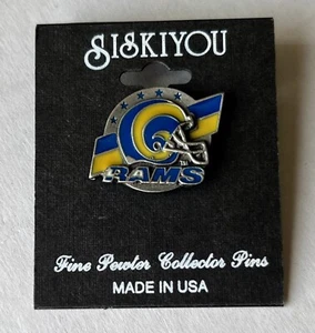 LOS ANGELES RAMS - Peltre fino Siskiyou NFL Fútbol Solapa Pin Tac NUEVO con etiquetas - Imagen 1 de 5
