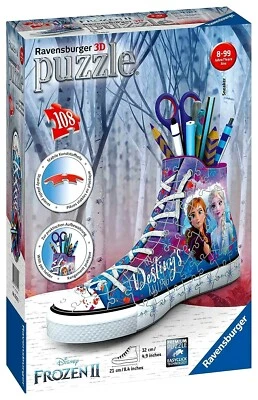 RAVENSBURGER. 3D PUZZLE. PENCIL POT SNEAKER. FROZEN II ITEM NR.12121. NEW - image 1 of 2