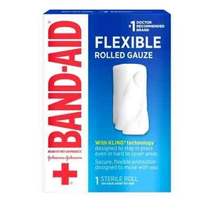 Band-Aid Flexible Small Sterile Rolled Gauze Dressing 2 inch x 2.5 yard 1 Count - Picture 1 of 1