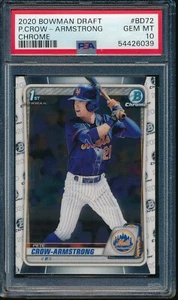 PSA 10 PETE CROW-ARMSTRONG 1st 2020 Bowman Chrome Draft Rookie Card RC GEM MINT - Picture 1 of 1