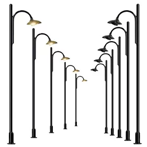 L604 10pcs Model Railway HO OO Gauge Street Lights 75mm Warm White LED Lamps - Picture 1 of 7