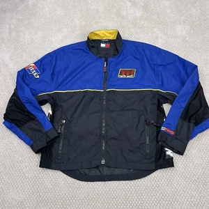 Vtg Tommy Hilfiger Cycling Gear Full Zip Jacket Size XL THC 90s Windbreaker - Picture 1 of 10