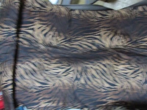 BROWN AND BLACK TIGER STRIPE DESIGN FABRIC - 5 1/4 YARDS - Picture 1 of 2