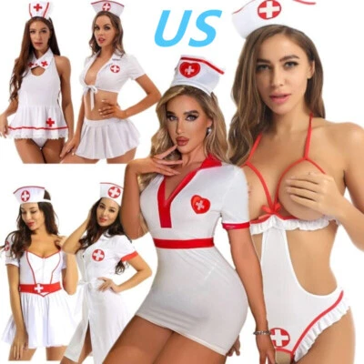 Fantasia feminina sexy enfermeira cosplay médico role play uniforme roupa social - Imagem 1 de 4