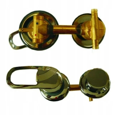 10 cm Robinet mitigeur mécanique douche inverseur 2 Fonctions Chromé - Photo 1/3