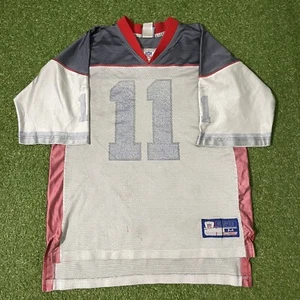 Vintage Rare Drew Bledsoe Bills Patriots Reebok Jersey Medium M Faded Worn In - Picture 1 of 11