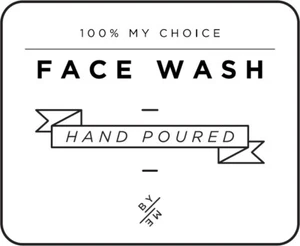 MINI Face Wash Decal - White (removable/ reusable/ waterproof label) - Picture 1 of 3