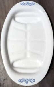 Corning Ware Cornflower Blue 1970s Oval P-19 Meat Serving Platter 16.5” x 10.5” - Picture 1 of 3