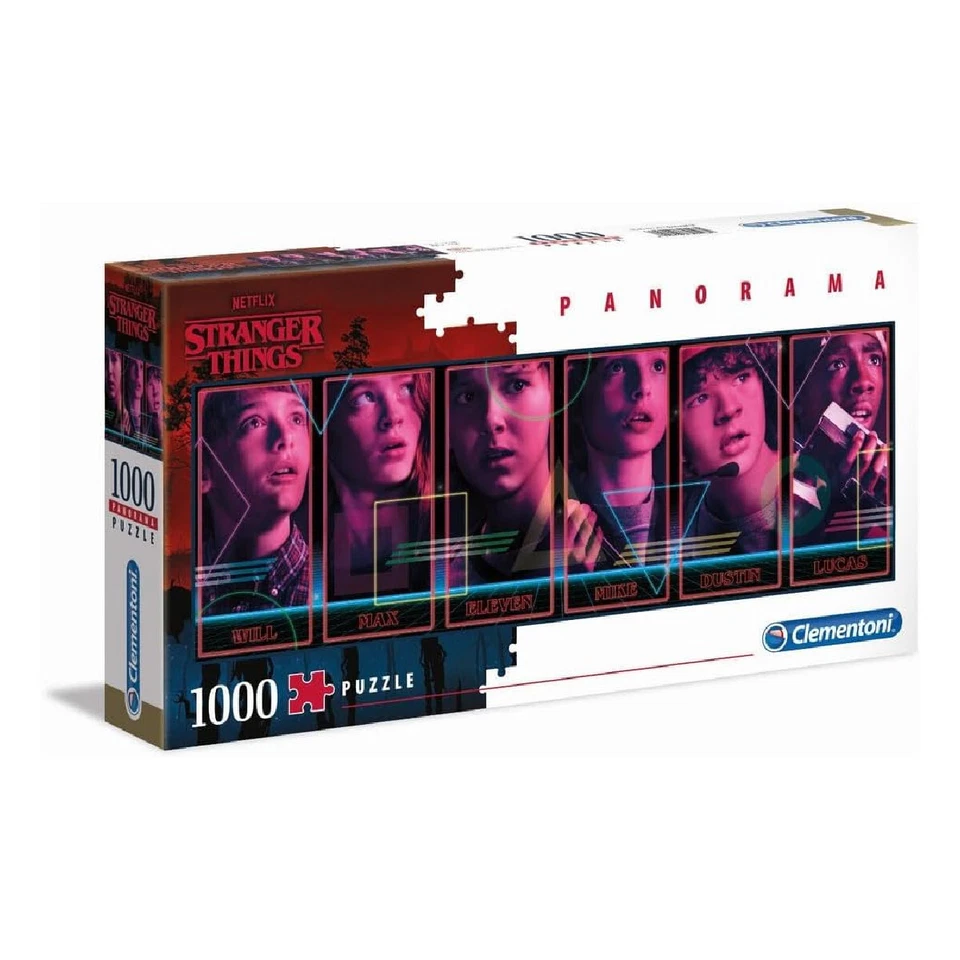 Stranger Things Panorama Puzzle Characters Clementoni