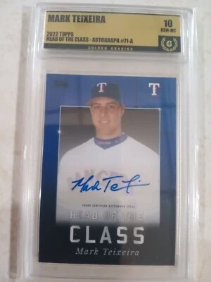 TOPPS BLUE CLASS MARK TEIXEIRA AUTOMÁTICO 🔥#42/75🔥 COMO NUEVO 10♨️ RANGERS + TARJETAS DE 25 MLB Foto 1 de 4