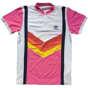 Adidas Retro Style Cycling Running Shirt Jersey Pink Size M / L - Picture 1 of 5