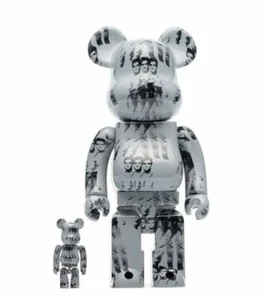 Elvis Presley Andy Warhol 400% 100% Bearbrick Medicom 2021 Be@rbrick Rare Grey - Picture 1 of 12