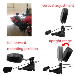 Rider Backrest Adjustable Black Mounting Kit Fit For Harley Touring Glide 09-20 - Picture 1 of 12