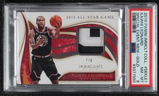 2019-20 Panini Immaculate Special Event Memorabilia Gold /8 Kawhi Leonard PSA 8