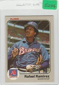 Tarjeta de béisbol 1983 Fleer Rafael Ramírez #146 Atlanta Braves - Imagen 1 de 2