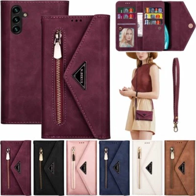 For Samsung A15 A35 A55 A14 A34 A54 A13 A33 A53 Wallet Stand Leather Case Cover - Image 1 of 4