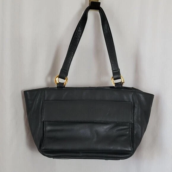 Laura Scott из натуральной кожи сумочка hobo Дамская сумка двойной ручки черный плеча - Изображение 1 из 4