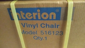(1) NEW Interion Armless Vinyl Chair 516123 - Picture 1 of 1