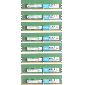 Crucial 64GB 8X8GB 2666MHz DDR4 PC4-21300 ECC Registered Memory Ram CT8G4RFS8266 - Picture 1 of 5