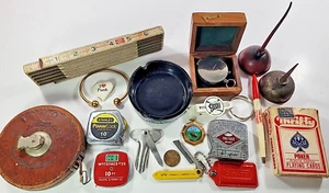 Lote de cajones de chatarra vintage cartas Lufkin cinta barco de exhibición Ross London brújula - Imagen 1 de 24