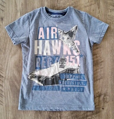 Next Camiseta de manga corta gris Air Hawks para niño talla 5 años Foto 1 de 4
