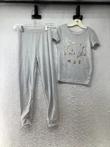 Danskin Girls Super Soft Pajama Set Light Heather Size 8 - Picture 1 of 9