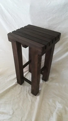 Hocker Listones. Stil Rústico. 53 Cm. Hoch Modell Rustikale Walnuss - Bild 1 von 4