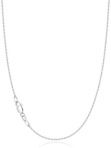 Solid 925 Sterling Silver Chain Necklace for Women 1.1mm Cable Chain Silver C... - Picture 1 of 5