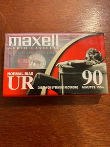 Maxell UR90 Normal Bias Cassette Tape 90 Minuten Neu Sealed One Cassette - Bild 1 von 4