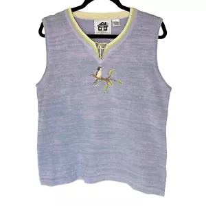Storybook Knits Bird Song Symphony Sweater Tank Top Large - Picture 1 of 7