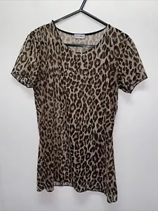 Dolce & Gabbana (D&G) Intimo Stampa Leopardata Notte T-Shirt Lingerie Tg Small - Foto 1 di 6