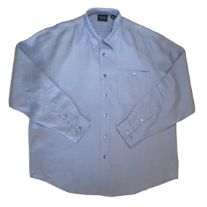Camisa Indigo Palms Para Hombres X Grande Abotonada 100% Lino Azul Bolsillo Tommy Bahama XL - Imagen 1 de 12