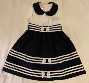 Jessica Ann Party Dress Girls Size 6 Sailor Black White Beautiful any occasion - Picture 1 of 6