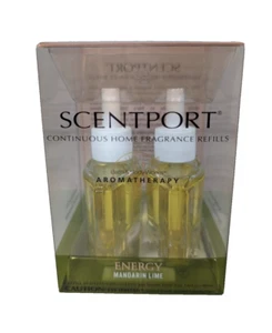 NEW SLATKIN & CO Bath & Body Works Scentport ENERGY Mandarin Lime 2 refills pack - Picture 1 of 3