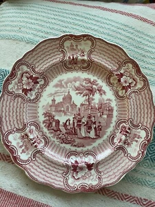 Antique Plate Bologna Pattern Gondola Men Women Adams 1840 - Picture 1 of 3