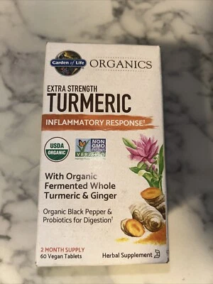 Garden of Life Organics Cúrcuma Extra Fuerza Respuesta Inflamatoria Ex01/26 Foto 1 de 3