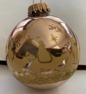 Vintage Silber glänzend Brite Glas Weihnachtsschmuck Schablone 3 Weise Männer Stern 3" - Bild 1 von 4