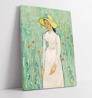 VINCENT VAN GOGH, GIRL IN WHITE (1890) -DEEP FRAMED CANVAS WALL ART PRINT - Image 1 of 2