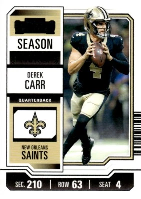 Derek Carr #72 2023 Panini-Contenders Saints - Image 1 of 2