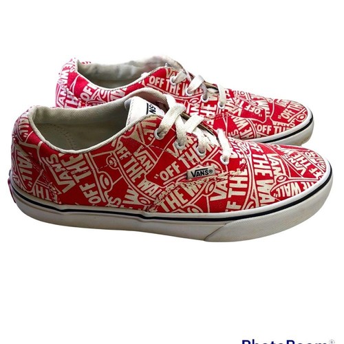 Sneakers classiche rosse bianche VANS Off the Wall giovani 5