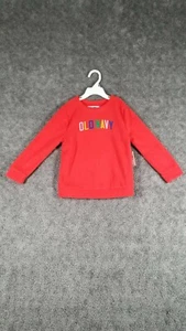 Old Navy Boys Sz 5T Microfleece Sweatshirt Orange NWT Pull Over Embroidered Logo - Picture 1 of 9