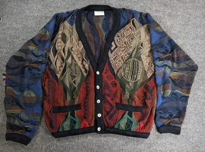 Vintage Coogi 3D Knit Cardigan Sweater Size Medium - Image 1 of 4