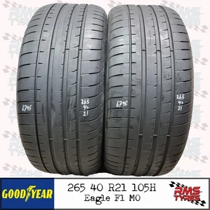 265 40 R 21 x2 Goodyear 105H MO Part Worn Used Tyres 26540R21x2 5.2-5.6mm - Picture 1 of 14