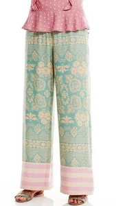 Matilda Jane Salty Kiss Palazzohose Damen Medium grün Blumen Viskose weites Bein - Bild 1 von 14