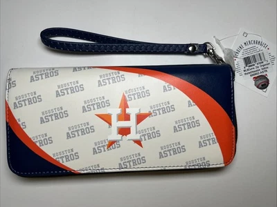 MLB Huston Astros Curve Zipper Organizer Women's Wallet - Image 1 of 4