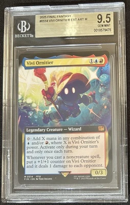 BGS 9.5 Gem Mint Vivi Ornitier 514 Mythic Extended Art Final Fantasy MTG - Image 1 of 2