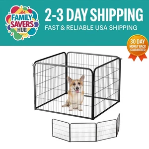 Heavy Duty 24 Inch Metal Pet Exercise Pen - 4 Panels for Indoor or Outdoor Use - Picture 1 of 9