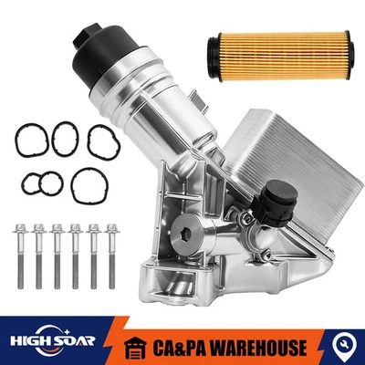 Aluminum Oil Cooler Filter Housing for BMW 340i 440i 540i 740i M240i 11428583895 - Image 1 of 4