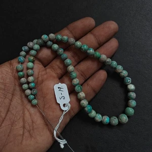 9x5mm Natürlich Arizona Türkis Runde Perlen Glatt Edelstein 14 " Inch - Picture 1 of 11